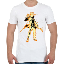 PRINTFASHION Naruto Kurama mód - Férfi póló - Fehér férfi póló