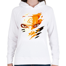 PRINTFASHION Naruto Kyubi Mode - Női kapucnis pulóver - Fehér női pulóver, kardigán