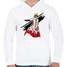 PRINTFASHION Naruto Minoto - Férfi kapucnis pulóver - Fehér férfi pulóver, kardigán