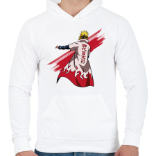 PRINTFASHION Naruto Minoto - Férfi kapucnis pulóver - Fehér férfi pulóver, kardigán