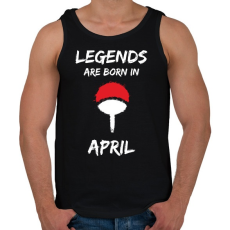 PRINTFASHION Naruto szülinap - Április - Férfi atléta - Fekete
