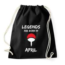 PRINTFASHION Naruto szülinap - Április - Sportzsák, Tornazsák - Fekete tornazsák