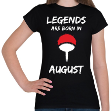 PRINTFASHION Naruto szülinap - Augusztus - Női póló - Fekete női póló