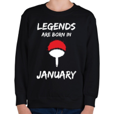 PRINTFASHION Naruto szülinap - Január - Gyerek pulóver - Fekete gyerek pulóver, kardigán