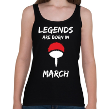 PRINTFASHION Naruto szülinap - Március - Női atléta - Fekete női trikó