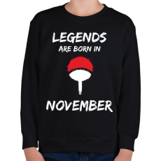 PRINTFASHION Naruto szülinap - November - Gyerek pulóver - Fekete