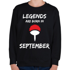 PRINTFASHION Naruto szülinap - Szeptember - Gyerek pulóver - Fekete