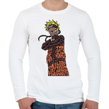 PRINTFASHION Naruto Uzumaki - Férfi hosszú ujjú póló - Fehér férfi póló