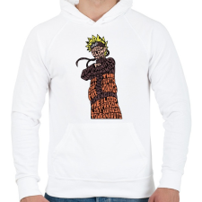 PRINTFASHION Naruto Uzumaki - Férfi kapucnis pulóver - Fehér férfi pulóver, kardigán