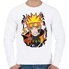 PRINTFASHION Naruto Uzumaki - Férfi pulóver - Fehér férfi pulóver, kardigán