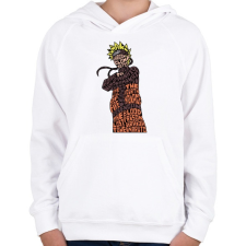 PRINTFASHION Naruto Uzumaki - Gyerek kapucnis pulóver - Fehér gyerek pulóver, kardigán