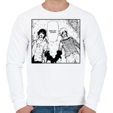 PRINTFASHION Naruto vs Sasuke - Férfi pulóver - Fehér férfi pulóver, kardigán