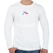 PRINTFASHION Narwars - Férfi hosszú ujjú póló - Fehér férfi póló