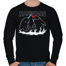 PRINTFASHION Narwars - Férfi pulóver - Fekete