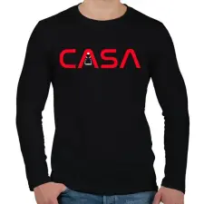 PRINTFASHION NASA - A nagy pénzrablás - Férfi hosszú ujjú póló - Fekete férfi póló
