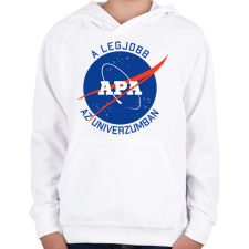 PRINTFASHION Nasa Apa - Gyerek kapucnis pulóver - Fehér gyerek pulóver, kardigán
