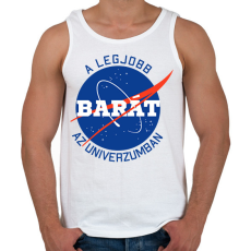 PRINTFASHION Nasa barát - Férfi atléta - Fehér