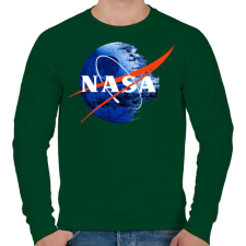 PRINTFASHION NASA Halálcsillag logo - Férfi pulóver - Sötétzöld férfi pulóver, kardigán