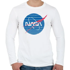 PRINTFASHION Nasa logo - Férfi hosszú ujjú póló - Fehér férfi póló