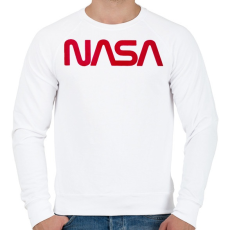 PRINTFASHION Nasa logó - Férfi pulóver - Fehér