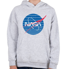 PRINTFASHION Nasa logo - Gyerek kapucnis pulóver - Sport szürke