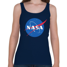 PRINTFASHION NASA logo - Női atléta - Sötétkék női trikó