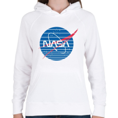 PRINTFASHION Nasa logo - Női kapucnis pulóver - Fehér