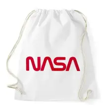 PRINTFASHION Nasa logó - Sportzsák, Tornazsák - Fehér tornazsák