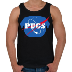 PRINTFASHION Nasa mopsz - Férfi atléta - Fekete