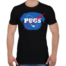 PRINTFASHION Nasa mopsz - Férfi póló - Fekete