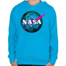 PRINTFASHION NASA NEBULA - Gyerek kapucnis pulóver - Azúrkék