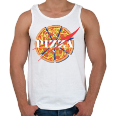 PRINTFASHION Nasa Pizza - Férfi atléta - Fehér
