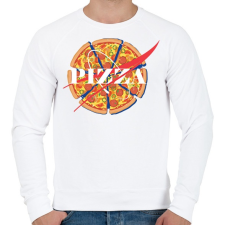 PRINTFASHION Nasa Pizza - Férfi pulóver - Fehér férfi pulóver, kardigán