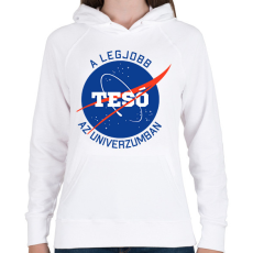 PRINTFASHION Nasa Tesó - Női kapucnis pulóver - Fehér