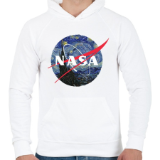 PRINTFASHION NASA (Van Gogh) - Férfi kapucnis pulóver - Fehér férfi pulóver, kardigán