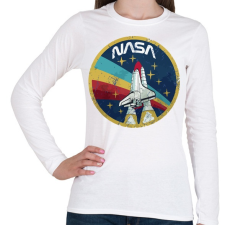 PRINTFASHION NASA vintage - Női hosszú ujjú póló - Fehér női póló