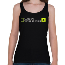 PRINTFASHION national pornographic - Női atléta - Fekete női trikó