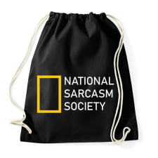 PRINTFASHION National Sarcasm Society - White - Sportzsák, Tornazsák - Fekete tornazsák