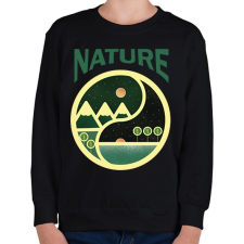 PRINTFASHION Nature jin jang - Gyerek pulóver - Fekete gyerek pulóver, kardigán