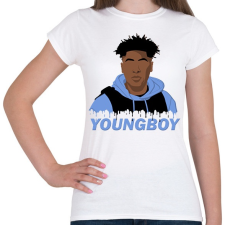 PRINTFASHION NBA Youngboy - Női póló - Fehér női póló