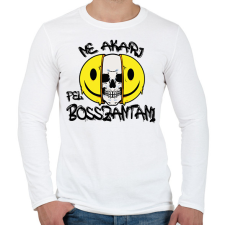 PRINTFASHION Ne akarj - Férfi hosszú ujjú póló - Fehér férfi póló