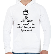 PRINTFASHION ne bámulj rám - Férfi kapucnis pulóver - Fehér férfi pulóver, kardigán
