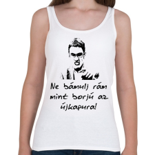 PRINTFASHION ne bámulj rám - Női atléta - Fehér női trikó