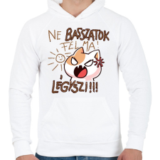 PRINTFASHION Ne basszatok fel ma! Légyszi! - Férfi kapucnis pulóver - Fehér férfi pulóver, kardigán