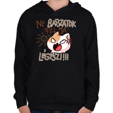 PRINTFASHION Ne basszatok fel ma! Légyszi! - Gyerek kapucnis pulóver - Fekete