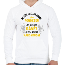 PRINTFASHION Ne bízz meg egy olyan főnökben - Férfi kapucnis pulóver - Fehér női pulóver, kardigán