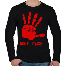 PRINTFASHION Ne érj hozzám - Férfi hosszú ujjú póló - Fekete