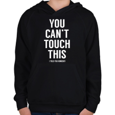 PRINTFASHION Ne érj hozzám - Gyerek kapucnis pulóver - Fekete gyerek pulóver, kardigán