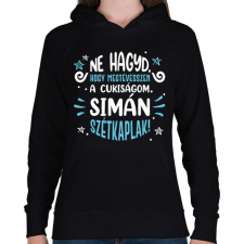 PRINTFASHION Ne hagyd, hogy megtévesszen a cukiságom - Kék - Női kapucnis pulóver - Fekete női pulóver, kardigán