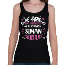 PRINTFASHION Ne hagyd, hogy megtévesszen a cukiságom - Rózsaszín - Női atléta - Fekete női trikó